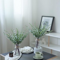 VIERENA 17.5″ Artificial Eucalyptus Stems in Glass 17.5 inches, Sage Green