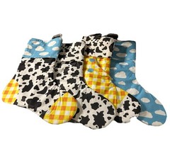 4 Pcs 18″ Cartoon Toy Christmas Stocking Large Flannel Cartoon Toy Theme Toys