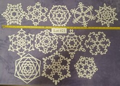 Snowflakes Hand Cut Paper Christmas Winter Decorations FREE Shipping Art Lot 20