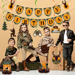 16 Pcs Hunting Birthday Party Decorations Camo Deer Hunting Birthday