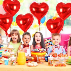 24 Globos De Aluminio Corazones Rojo 18 Inches Para San ValentÃ­n Mi Novia Mujer