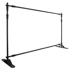 8’x10′ Adjustable Banner Stand Heavy-Duty Step and Repeat Backdrop Telescopic