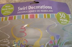 Butterfly N Flowers Swirl Hanging Decorations Baby Shower, Spring, PartyBirthday