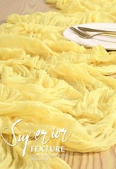 18 Pack Cheesecloth Table Runner 10FT Light Yellow Table Runner Boho Gauze Ch…