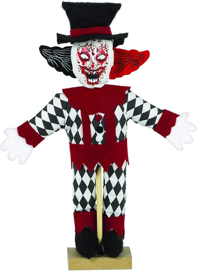 amscan Mini Standing Haunted Clown Prop Party Decoration, Multicolor, 11 3/4″, 1