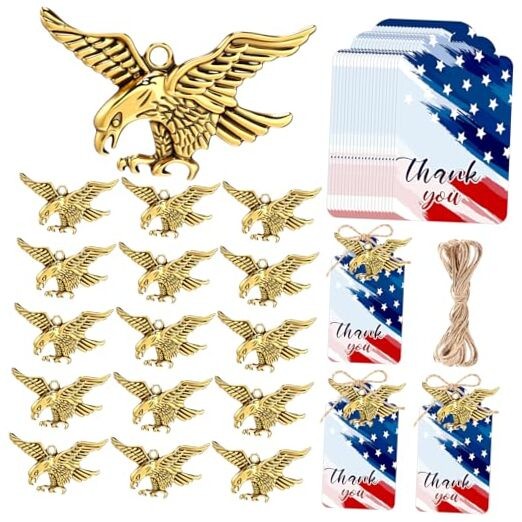 20 Sets Christmas Retro Santa Claus Gifts DIY Pendants Keychains Party Eagle
