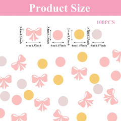 100PCS Pink Bow Confetti Bow Party Confetti She Is Trying the Knot Table Confett