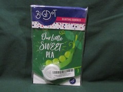 NEW! Big Dot of Happiness Our Little Sweet Pea Baby Shower Bunting Banner
