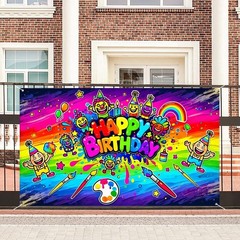 Happy Birthday Party Banner Polyester 43 * 70.86inches large happy birthday …