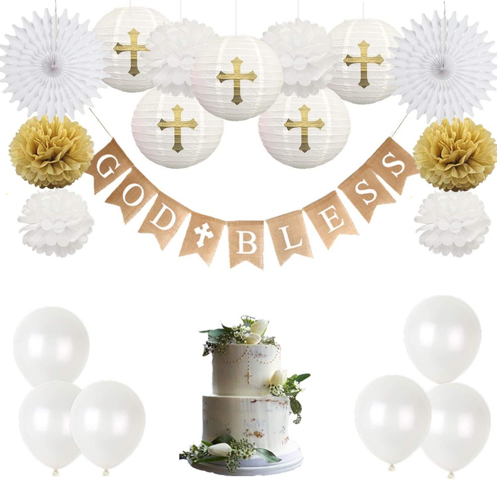 First Communion Banner Kit, Baptism Decorations for Boys Girls, First Communi…