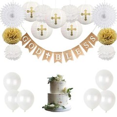 First Communion Banner Kit, Baptism Decorations for Boys Girls, First Communi…