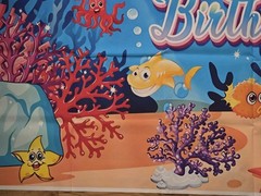 Under the Sea Party Decorations Set 56×39 Banner Mylar Balloons NEW