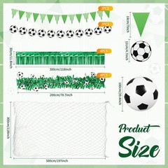 13 Pcs Soccer Parade Float Decorations Set with 1 Gaint Inflatable Soccer Bal…