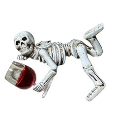 Skull Figurines Hanging Animal Statue,Pot Climbings Sculpture Outdoor Statues
