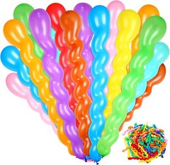 500 Pcs 40 Inches Latex Spiral Balloons Assorted Colors Party Balloons Twisted L