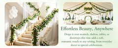 3 Strands Artificial Vines Kit, 71″ Silk Eucalyptus Ivy Garland Green Leaves