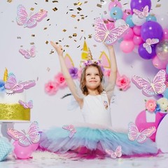 Geosar 3D Large Butterfly Party Decoration 2 Layer Giant Paper Butterfly Stic…