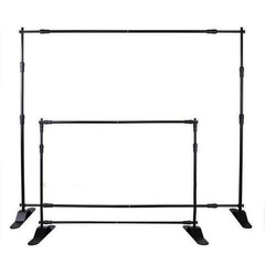8’x10′ Adjustable Banner Stand Heavy-Duty Step and Repeat Backdrop Telescopic