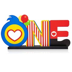 Plim Plim One Letter Sign Wood Table Centerpiece 1pcs Circus Clown Plim Plim The
