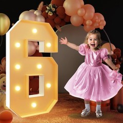 3FT Light Up Numbers Marquee Numbers 6 for 60th Birthday Decorations Annivers…