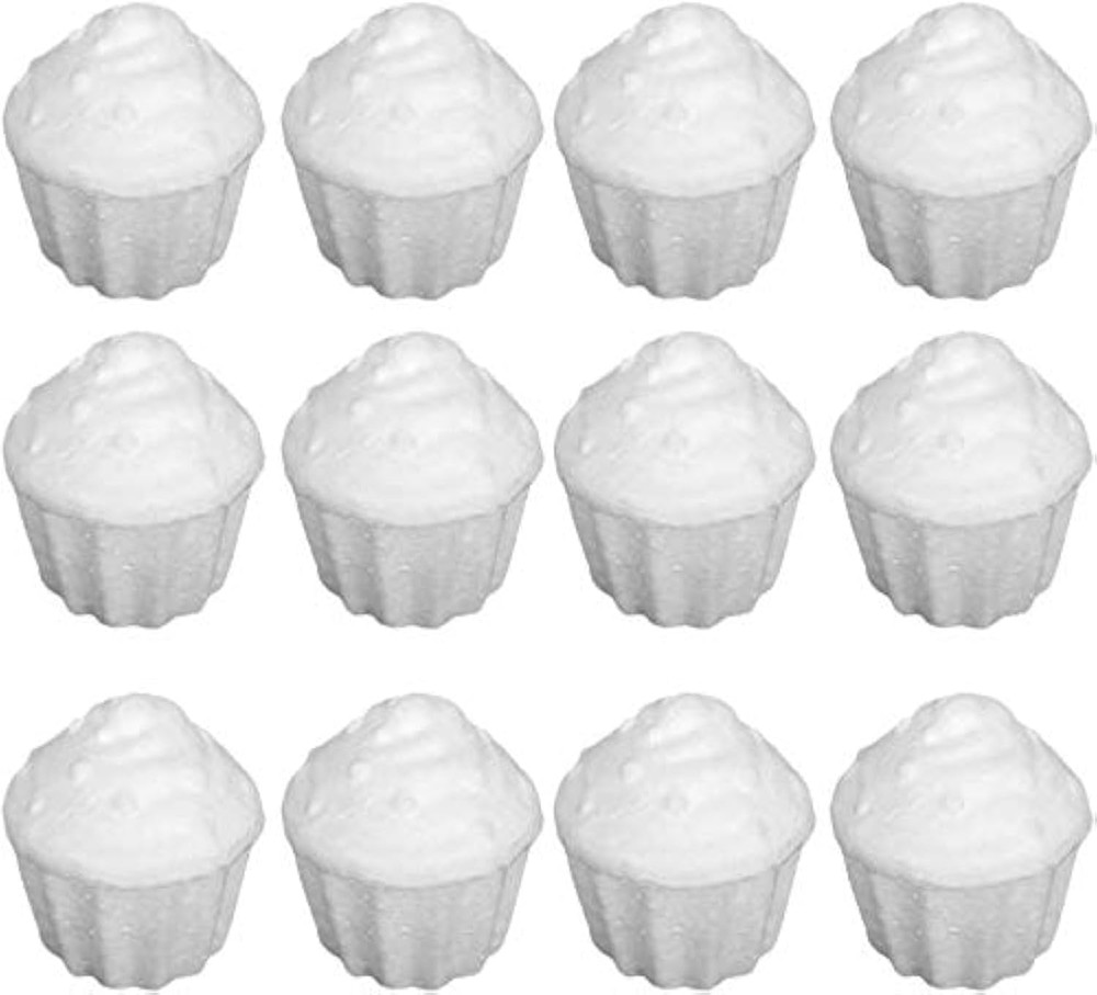 12Pcs Foam Cupcake Foam Dummy Cake Model for Wedding Display Window Decorating –