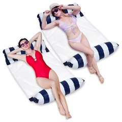 Hammock Pool Float Blue Multi-Purpose Inflatable Water Pool Floats Fun Pool F…