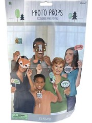 Baby Boy Shower Photo Props Bear Fox Wilderness Amscan NEW 13pc Set Nature Wild