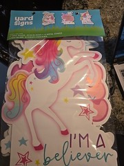 3 Enchanted Unicorn Birthday Party Yard Signs – 23.8″ X 15″ NEW