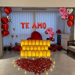 ¿Quieres casarte conmigo? Lighted Letters Sign 17pcs Luminary Paper Bags 2200…