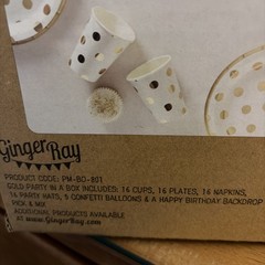 Gold Foiled Complete Party In A Box – Everything You Need by Ginger Ray