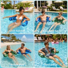 Best FindUWill Inflatable Pool Float Chairs for Adults 2 Pack Soft Fabric Cover