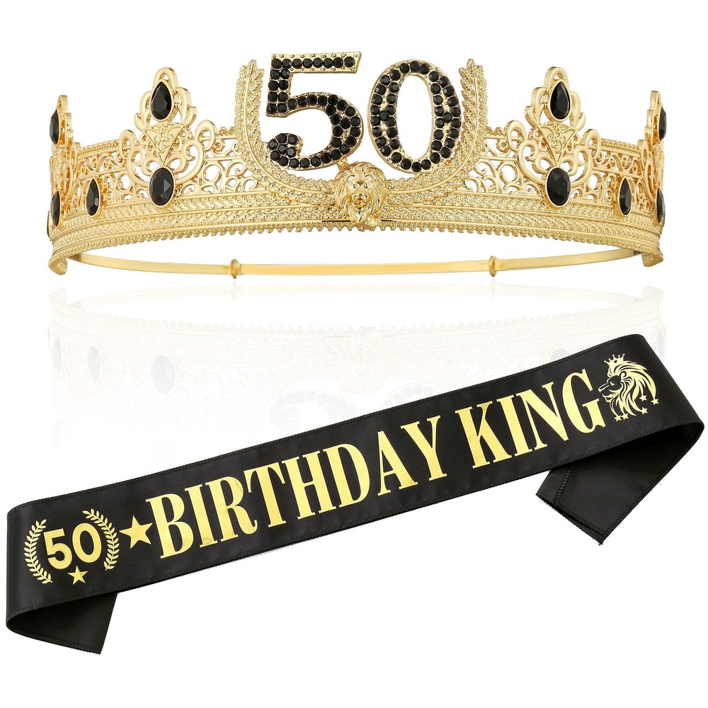 TITIKADI Gold Crown and Sash Size: 2 inche，Sash size： 35.4inch,