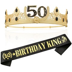 TITIKADI Gold Crown and Sash Size: 2 inche，Sash size： 35.4inch,