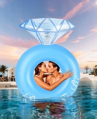 Pool Floats, Inflatable Diamond Ring Pool Float, Large Engagement Ring Floati…