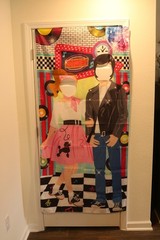1950’s 2 Person Party Photo Backdrop with Poodle Skirt, Leather Jacket – NEW