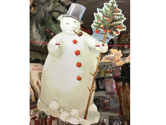 Snowman Christmas Garland Victorian Style Festive Bunting Hanging Frieze Decor