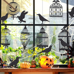 Gothic Black Crow and Cage Garland for Halloween and Birthday Decor