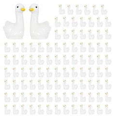 100Pcs Mini Resin Gooses, Tiny Gooses Figurines, Bulk Small Goose