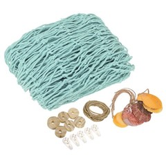 Decorative Fishing Net 40″x80″ Fish Net DECORative with Shell Sea Blue
