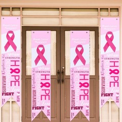 4 Pieces Breast Cancer Banner Breast Cancer Awareness Accessories Decorations Po
