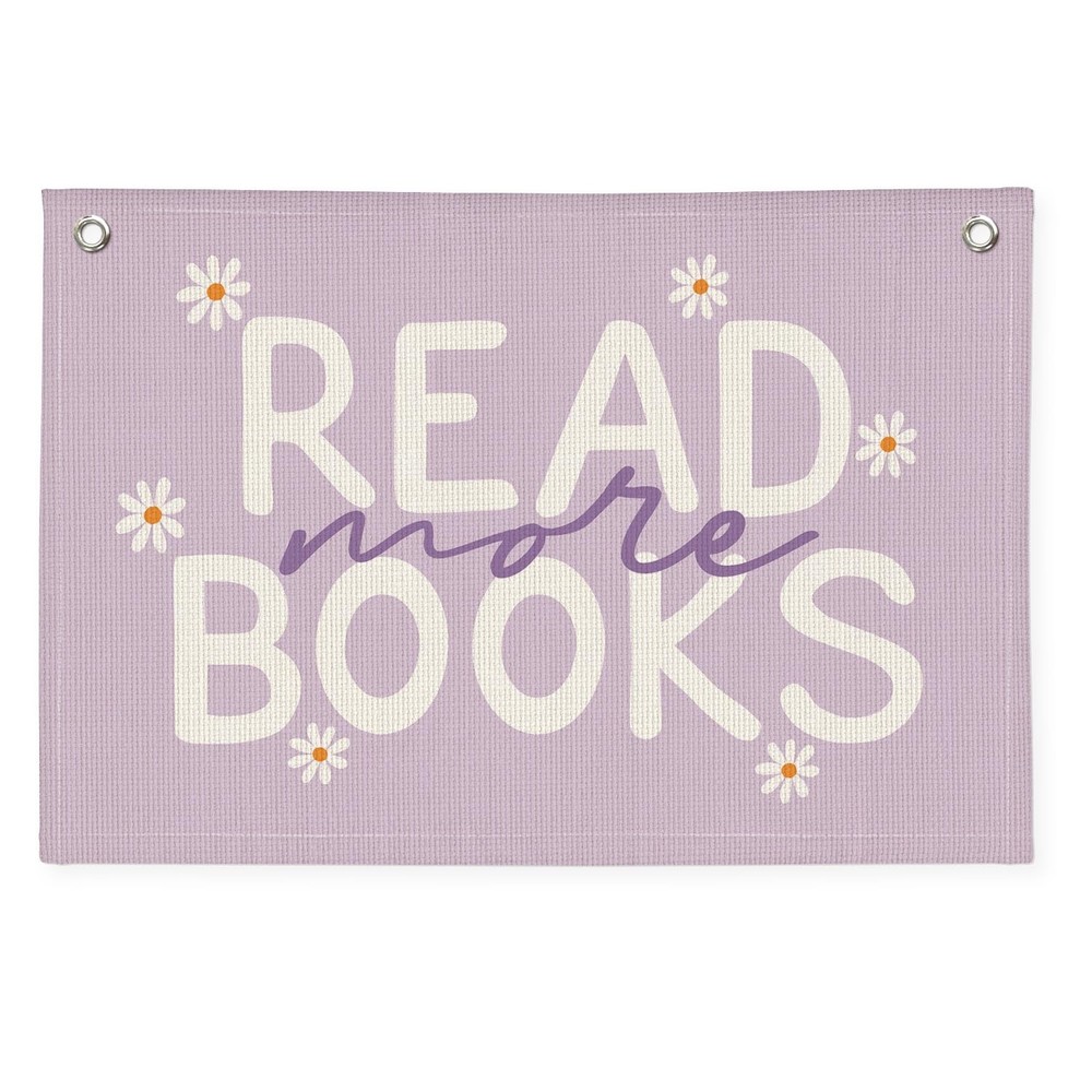 Reading Nook Read More Books Banner – Purple Book Lover Decor, Classroom Past…