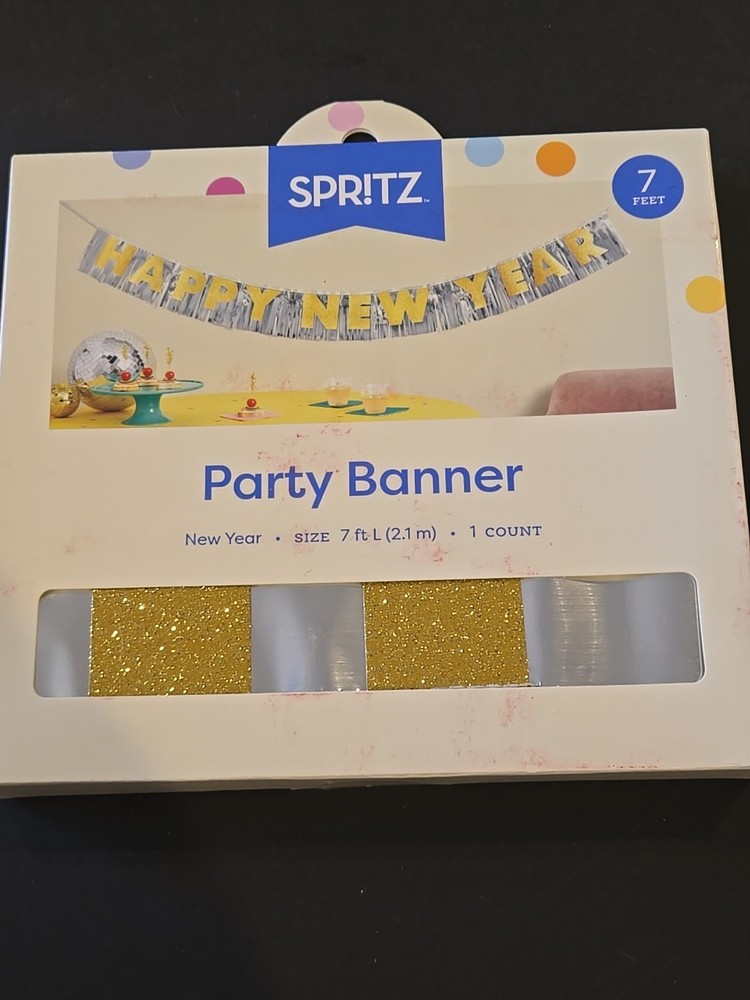 Spritz Party Banner Happy New Year 7 Ft New In Package (C-25)