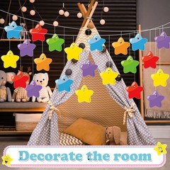 90 PCS 5.9 Inch Assorted Color Star Cutouts Confetti Bulletin Board Classroom