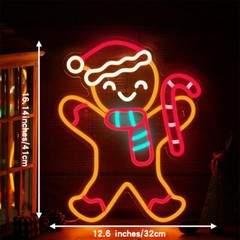 Christmas LED Sign Neon Light Bedside Night Lamp Room Home Wall Decor Lights USB