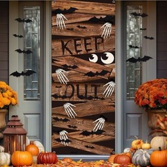 57 Pcs Halloween Door Decorations 71 x 30 Halloween Door Cover Large Fabric