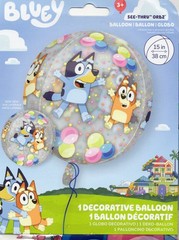 Bluey See-Through ORBZ Foil Balloon 15” (38cm) Anagram 4743501 New
