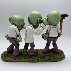 Three Wise Zombies Figurine 15.5cm Horror Ornament See Hear Speak No Evil Decor