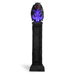 8 Ft. Animated Oversized Gargoyle Pillar Halloween Decoration