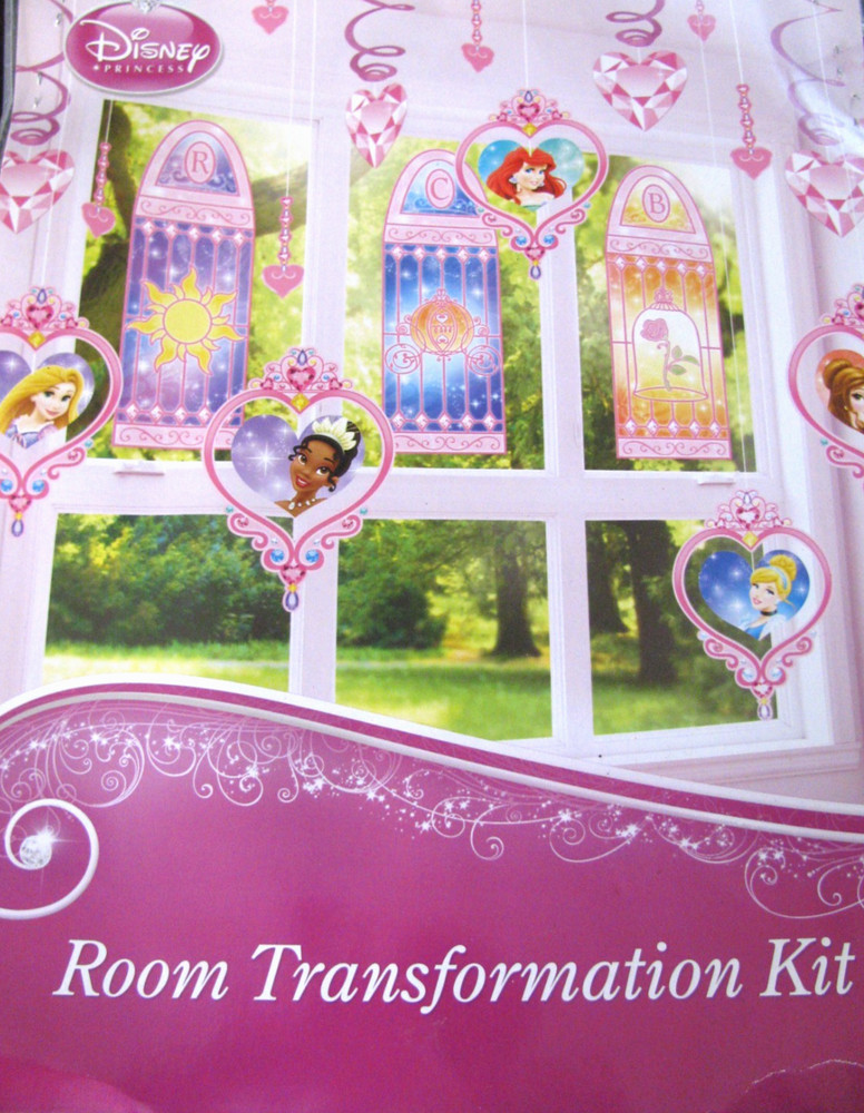 Disney Princess Room Transformation Party Decorations 22 Piece Lot Kit New