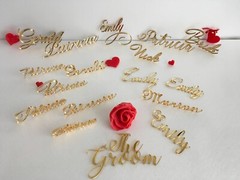 Personalized Wedding Place Cards Acrylic Table Name Calligraphy Wedding Any Font
